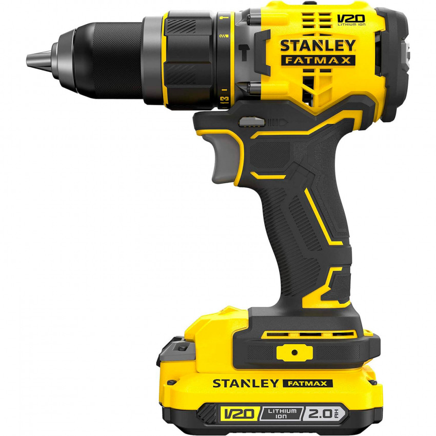 Дриль-шурупокрут ударний акумуляторний безщітковий STANLEY FATMAX SFMCD721D2K-SFMCD721D2K