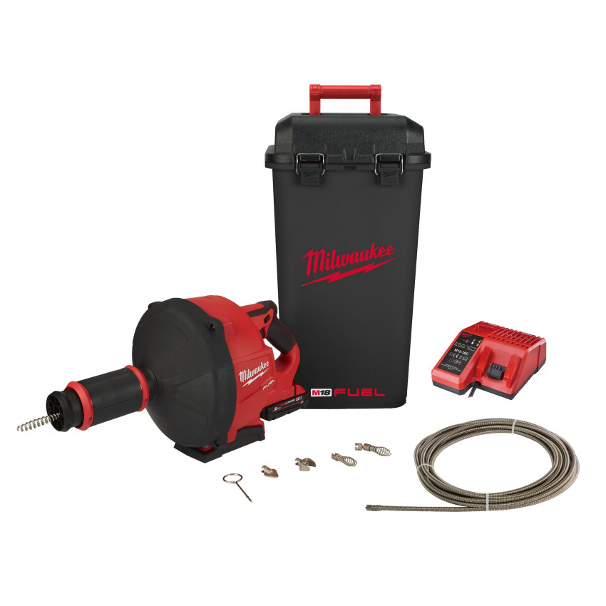 Аккумуляторная прочистная машина MILWAUKEE M18 FUEL FDCPF10-201C Тросиком 10 мм-4933459685