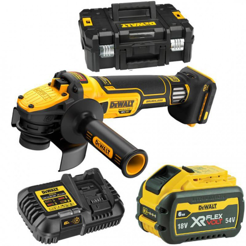 Шлифмашина угловая - болгарка аккумуляторная бесщёточная DeWALT DCG409VST1-DCG409VST1