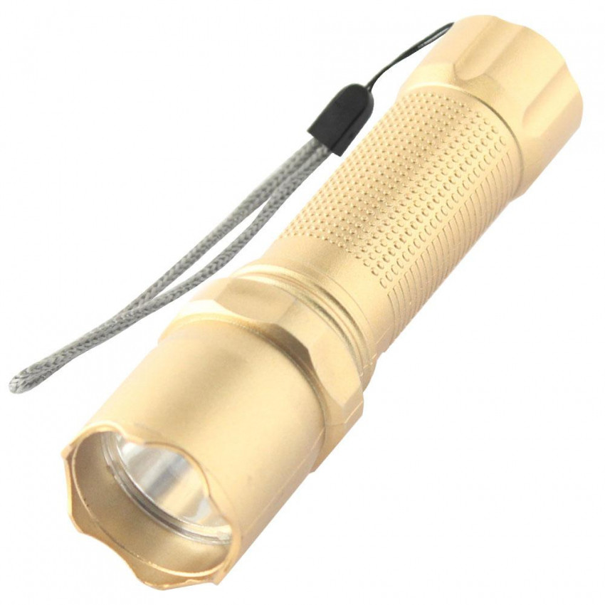 Ліхтар ручний  Quantum QM-FL1044 Minik gold 3W LED  з USB 40шт/уп-QM-FL1044-B