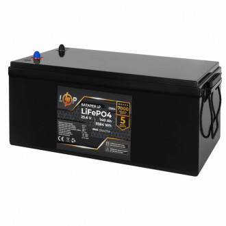 Акумулятор LP LiFePO4 24V (25,6V) - 140 Ah (3584Wh) (BMS 150/75А) пластик для ДБЖ-[articul]