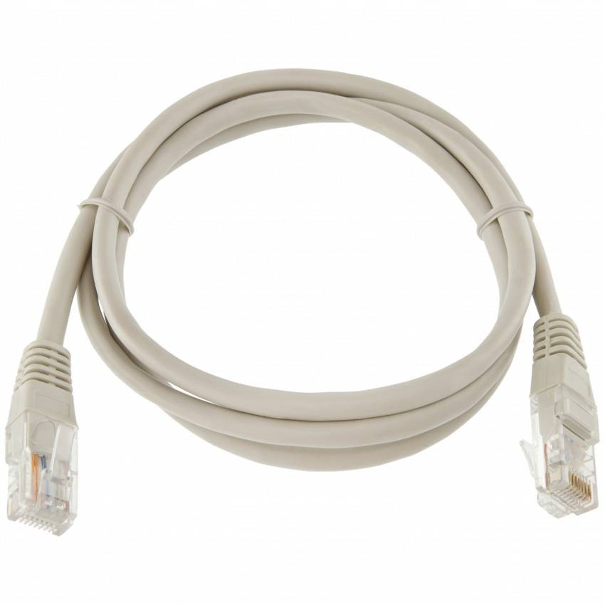 Патч-корд літій UTP RJ45 кат. 5Е 1 м (сірий)-