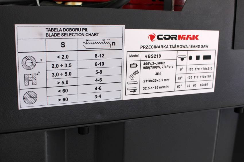 Стрічкова пила Cormak G5012WA 400V-G5012WA/400V