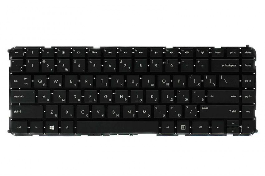 Клавіатура для ноутбука HP Envy 4-1000, 4t-1000, 6-1000 чорний, без кадру-KB310944