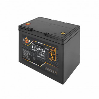 Акумулятор LP LiFePO4 24V (25,6V) - 52 Ah (1331Wh) (BMS 80A/40А) пластик-[articul]