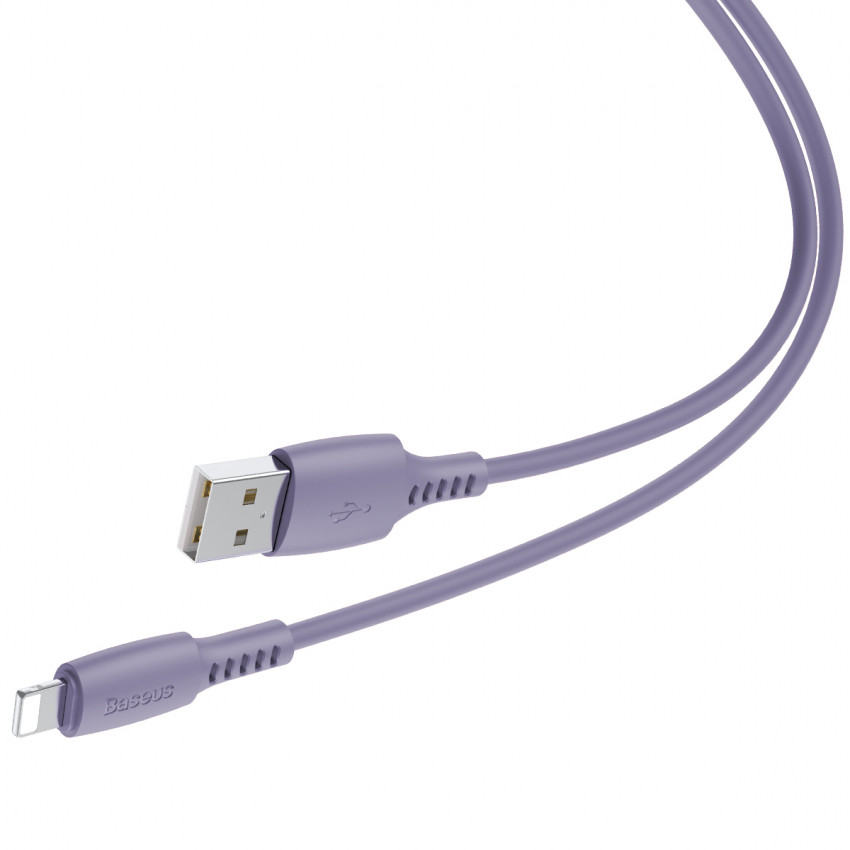 Кабель Baseus Colorful USB 2.0 to Lightning 2.4A 1.2M Фіолетовий (CALDC-05)-