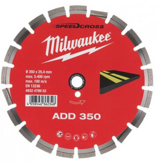 Алмазний диск ADD 350 для асфальту MILWAUKEE