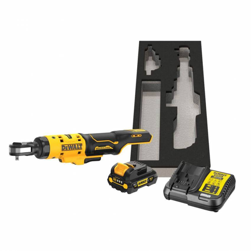 Гайкокрут кутовий - ключ-храповик акумуляторний безщітковий DeWALT DCF504L1G-DCF504L1G