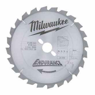 Диск пильний MILWAUKEE, Ø250/30мм, 24 зуб.-[articul]