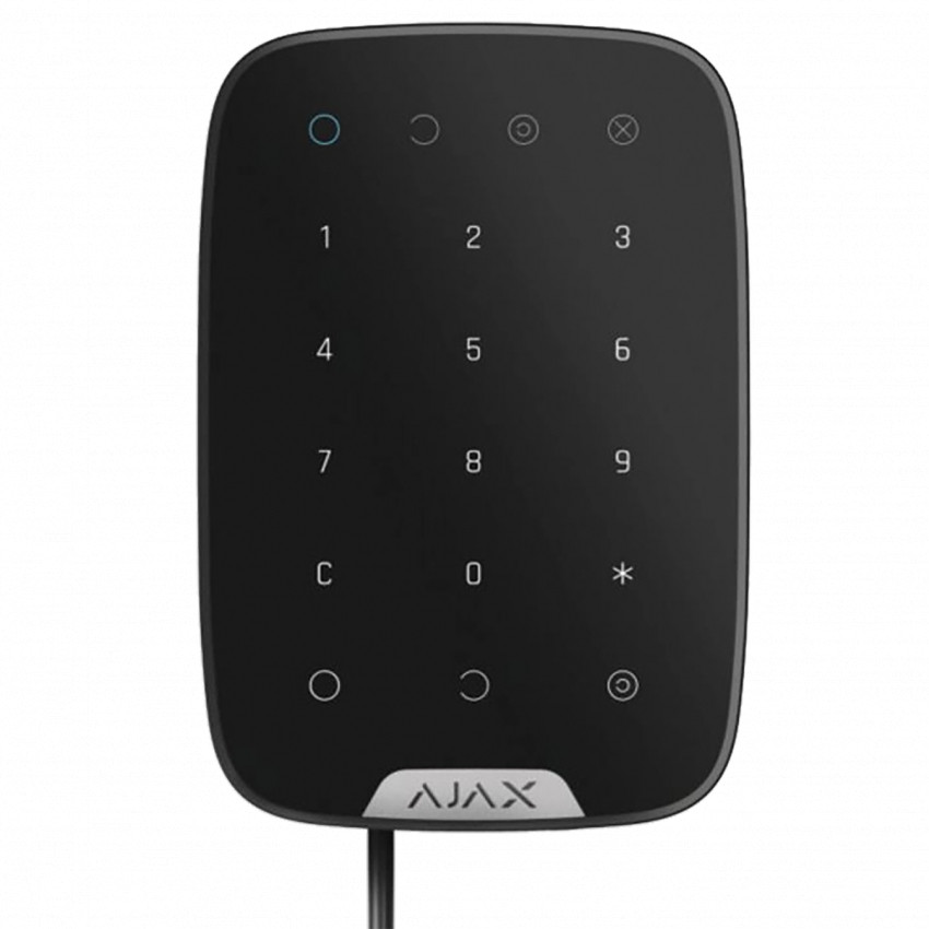 Дротова сенсорна клавіатура AJAX KeyPad Fibra (black)-