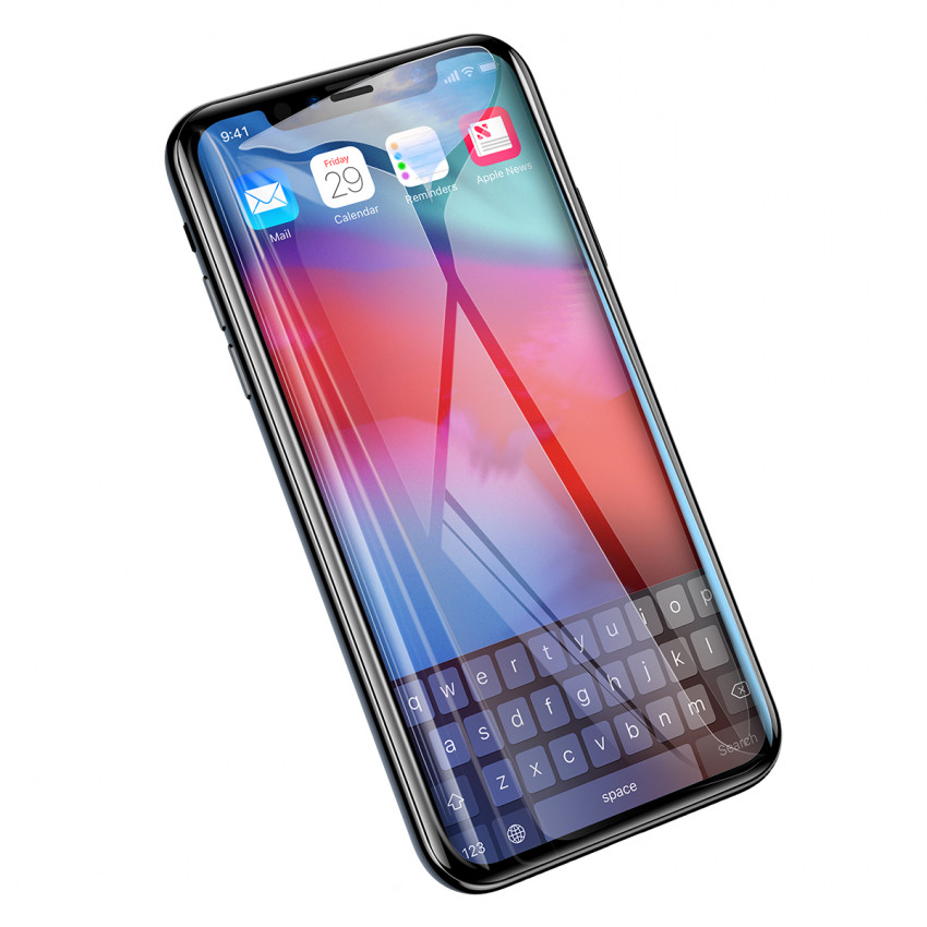 Захисне скло Baseus для iPhone Xs Max, iPhone 11 Pro Max, 0.2mm, Чорний (SGAPIPH65-TN01)-