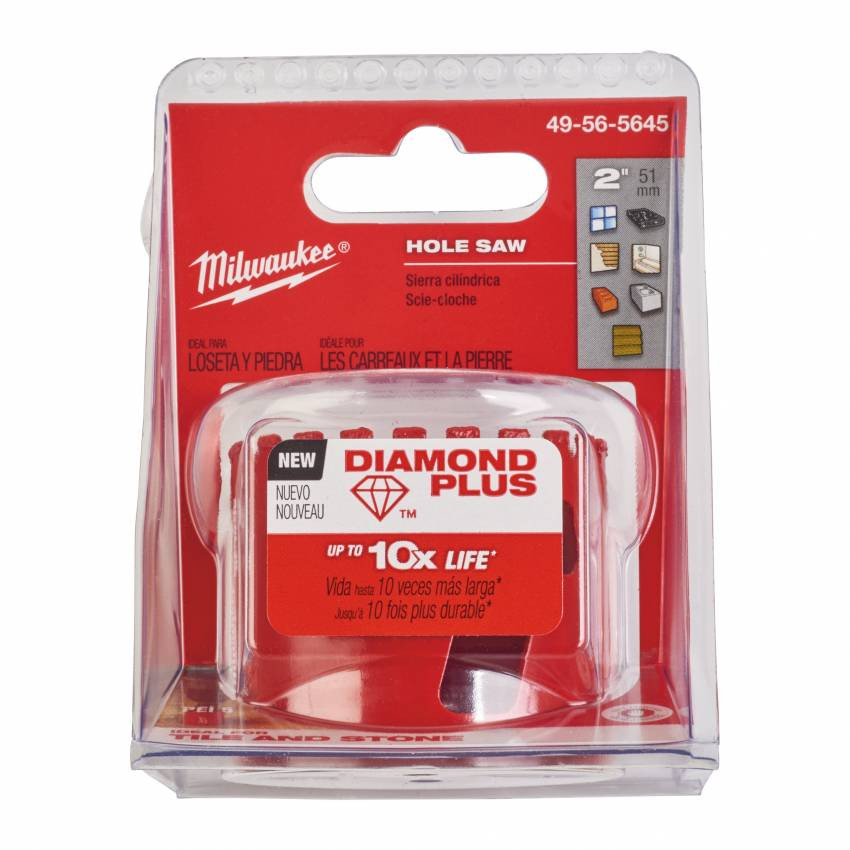 Коронка алмазна Diamond Plus MILWAUKEE, Ø51мм-49565645