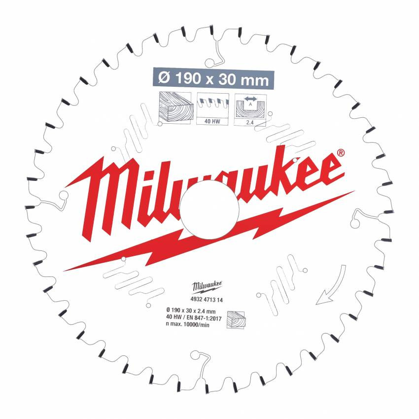 Диск пиляльний Alu PFTE MILWAUKEE, Ø305х30х3,0мм, 96 зуб. 2-4932471323