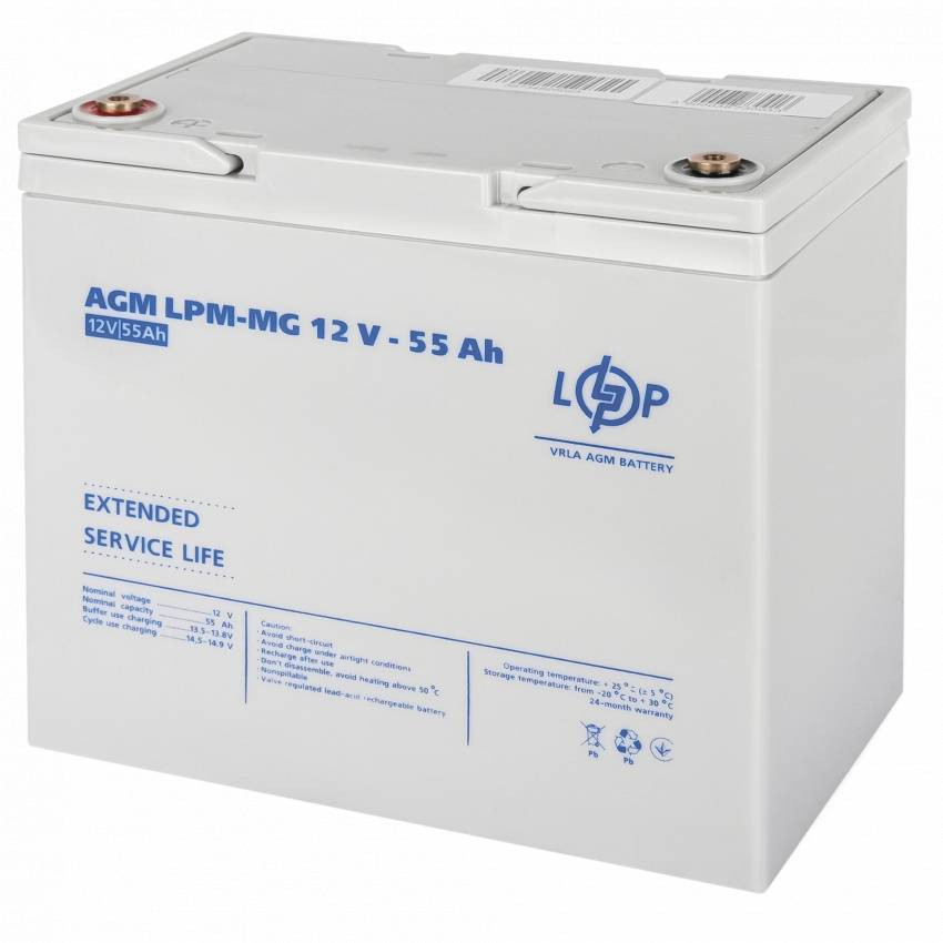 Акумулятор мультигелевий LPM-MG 12V - 55 Ah-