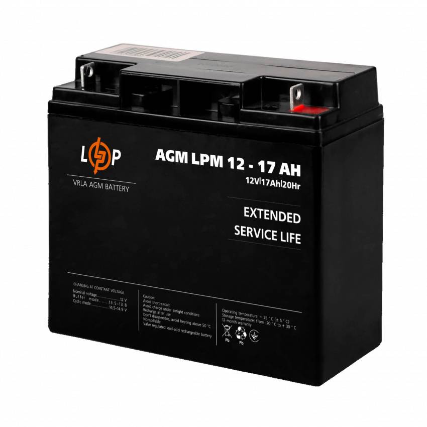 Акумулятор AGM LPM 12V - 17 Ah (2020)-