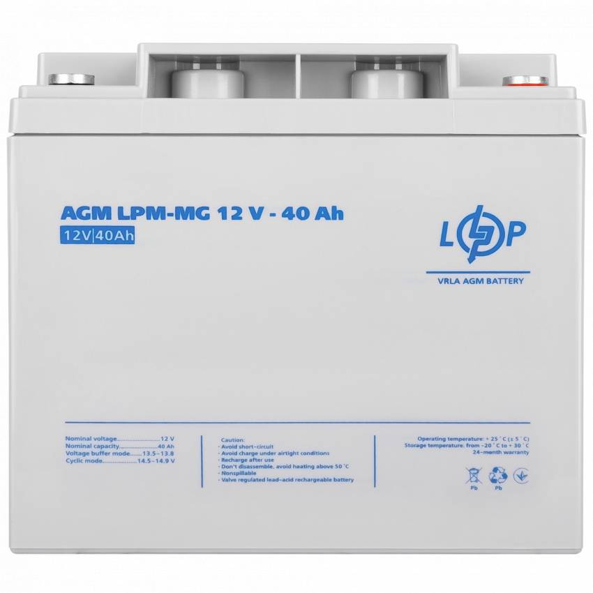 Акумулятор мультигелевий LPM-MG 12V - 40 Ah-