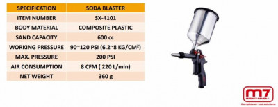 Пістолет піскоструйний/сода SX-4101 бак 0,6 л.-[articul]