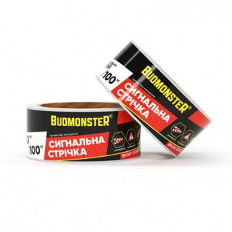 Сигнальна стрічка (BudmonsteR, 50х200, (36 шт), білий/червоний) BM.50200SS-[articul]