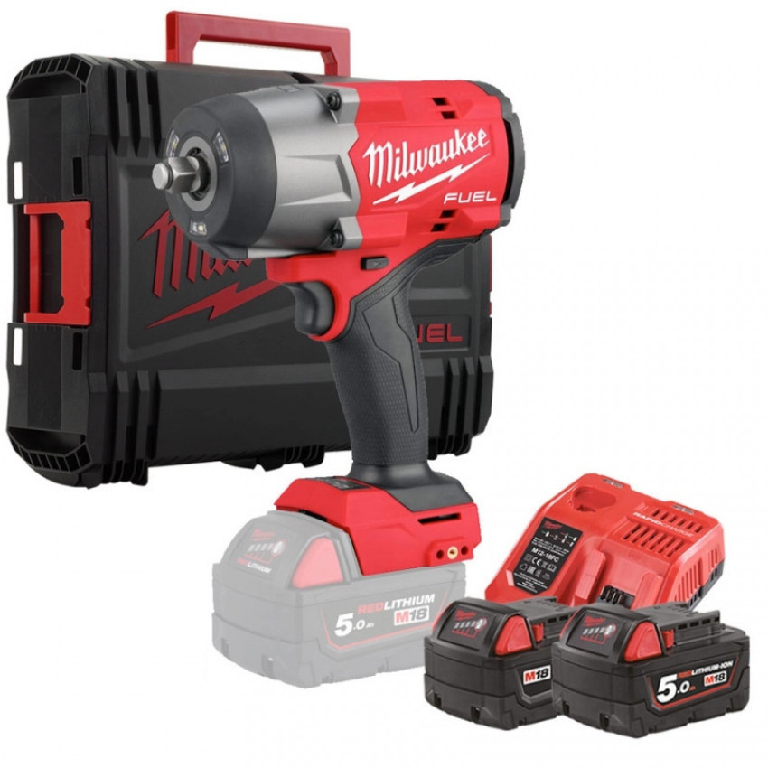 Гайкокрут акумуляторний 1/2" MILWAUKEE, M18 FHIW2F12-502X, 2034Нм, (HD кейс)-4933492783