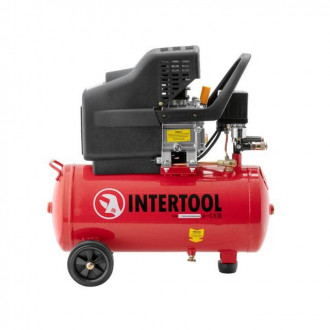 Компресор 24 л, 1,5 кВт, 220 В, 8 aтм, 206 л/хв INTERTOOL PT-0009