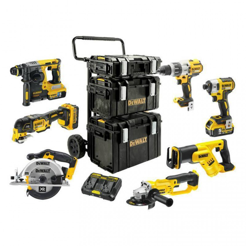 Набір із восьми акумуляторних безщіткових інструментів DeWALT DCK897P4-DCK897P4