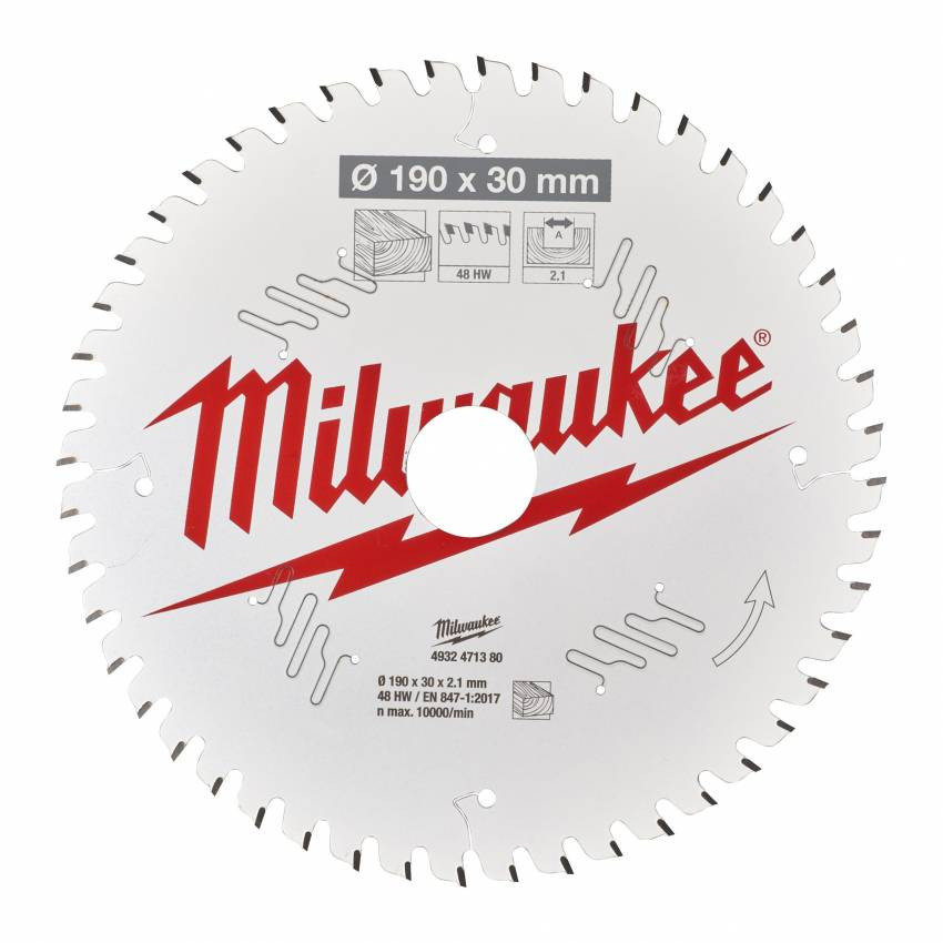 Диск пильний Alu PFTE MILWAUKEE, Ø165х20х2, 2мм, 52 зуб.-4932471296