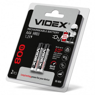 Аккум.VIDEX HR03/AAA R03,800mAh блістер/2шт.-[articul]