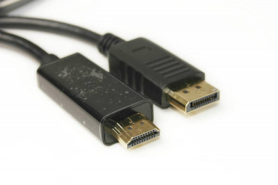 Відео кабель PowerPlant HDMI - DisplayPort, 1.8м, позолочені конектори, 1.4V-[articul]