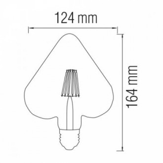 Світлодіодна лампа FILAMENT RUSTIC HEART-6 6W E27 2200К