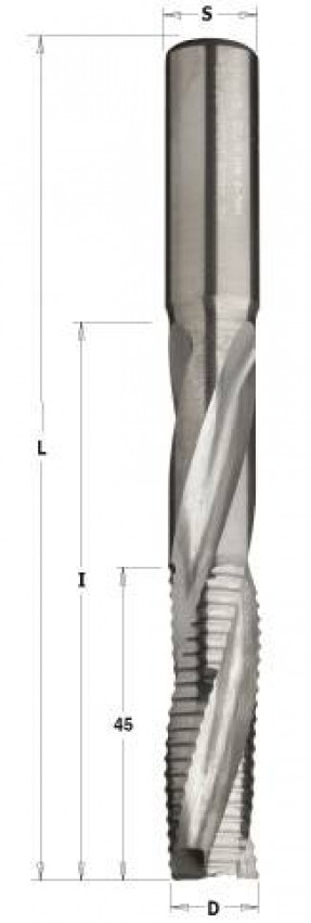 195.182.11 Фреза спіральна D=S=18 I=95 L=150 Z=3 чистова обробка під замки-195.182.11