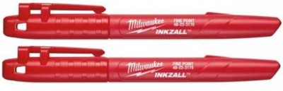 Маркер для будмайданчика InkZAll MILWAUKEE, тонкий, червоний-[articul]