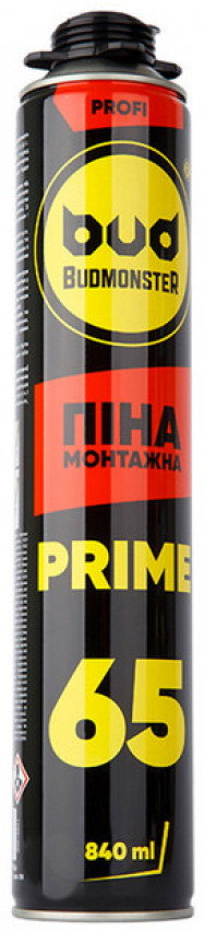 Піна професійна Budmonster Prime 65, 825 мл, 960 гр 1/12-BM--8321