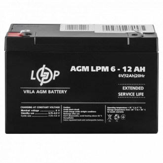 Акумулятор AGM LPM 6V - 12 Ah-[articul]