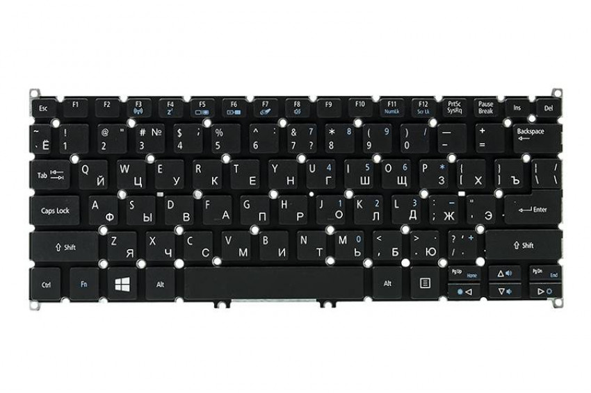 Клавіатура для ноутбука ACER Aspire E3-111, V5-122 чорний, без кадру-KB311248