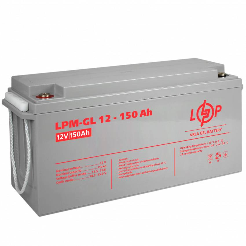 Акумулятор гелевий LPM-GL 12V - 150 Ah-LP4155