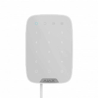 Дротова сенсорна клавіатура AJAX KeyPad Fibra (white)-[articul]