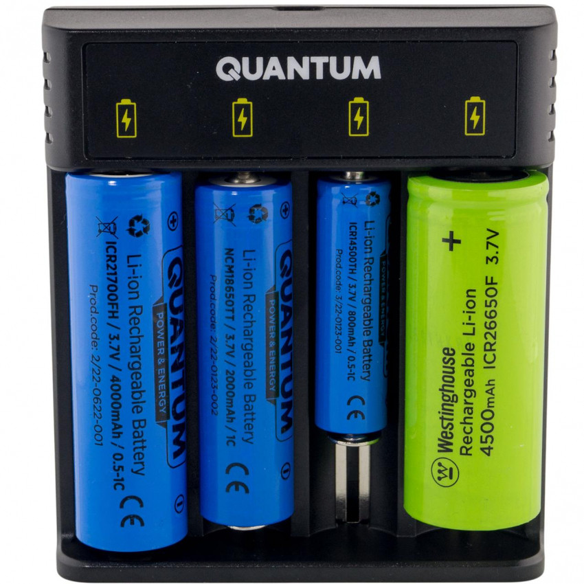 Зарядний пристрій Quantum QM-BC2040 для Li-ion 3.7V акум. 4-slot (USB)-QM-BC2040