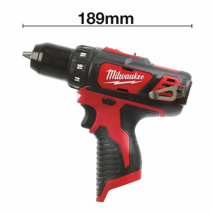 Дриль-шуруповерт акумуляторний MILWAUKEE, M12 BDD-202C, 30Нм ( зар.пристр, 2 акум.Х 2Ач, кейс) (акція)-4933441915