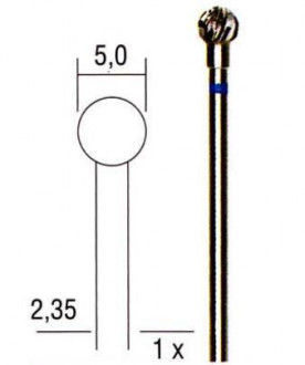 Твердосплавна фреза, сфера, діам. 5 мм