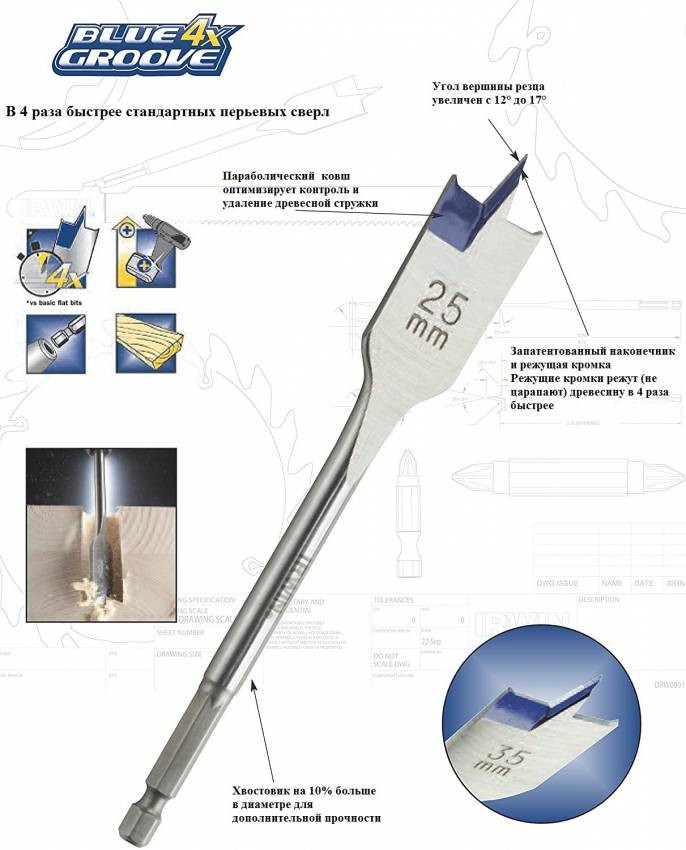 Свердло по дереву пірьйове 10,00 мм, IRWIN-10502805