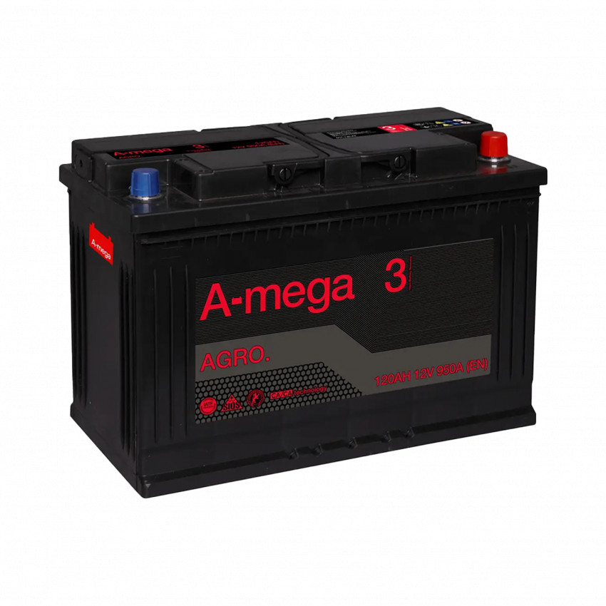 Акумулятор авто Мегатекс A-mega Standard (М3) 6СТ-120-АЗ (прав) AGRO ТХП 950-