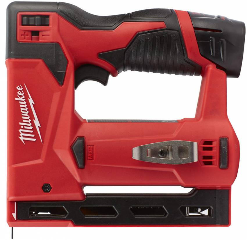 Степлер акумуляторний MILWAUKEE, M12 BST-202X (зарядний пристрій, 2 акум.X 2Ач, HDкейс)-4933459635