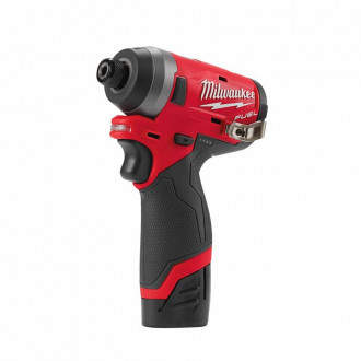 Гвинтоверт акумуляторний 1/4&quot; HEX MILWAUKEE, M12 FID-202X, 147Нм (зарядний пристрій, 2 акум.Х 2Ач, HDкейс)-[articul]