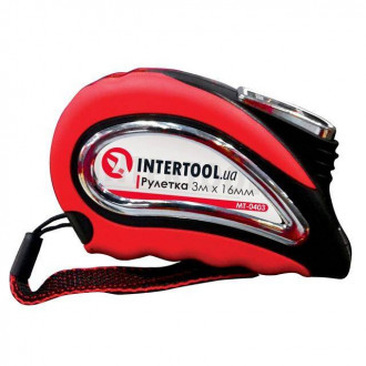 Рулетка з фіксатором 3 м * 16 мм INTERTOOL MT-0403