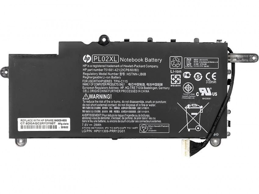 Ноутбук для ноутбука HP Pavilion 11-N X360 (HSTNN-LB6B) 7.6V 29Wh (original)-NB460816