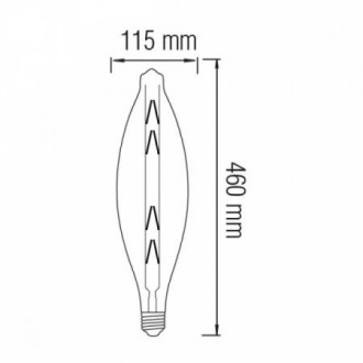 Світлодіодна лампа Filament ELLIPTIC-XL 8W Е27 Titanium