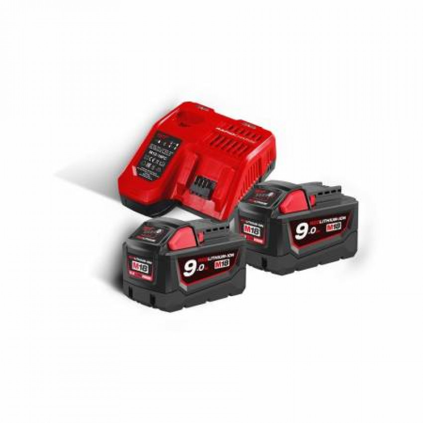 Енергокомплект MILWAUKEE, M18 NRG-902 ( заряд.пристрій, 2 акум.Х 9Ач)-4933451422