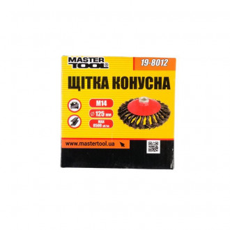 MasterTool Щітка конусна із плетеного дроту D125 М14, Арт.: 19-8012