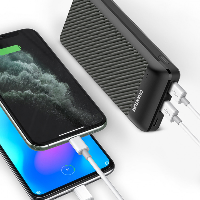 Універсальний мобільний акумулятор Power bank fast charging Quantum QM-PB1022 black 20 000mAh 3.7V-QM-PB1022