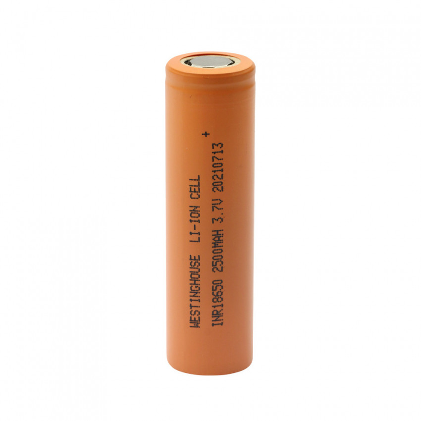 Акумулятор високотоковий літій-іонний Westinghouse Li-ion INR18650, 2500mAh, 10С, 1шт/уп-INR18650P-2500(10C)